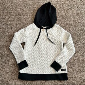 Calvin Klein Performance Size Small quilted black and white hoodie